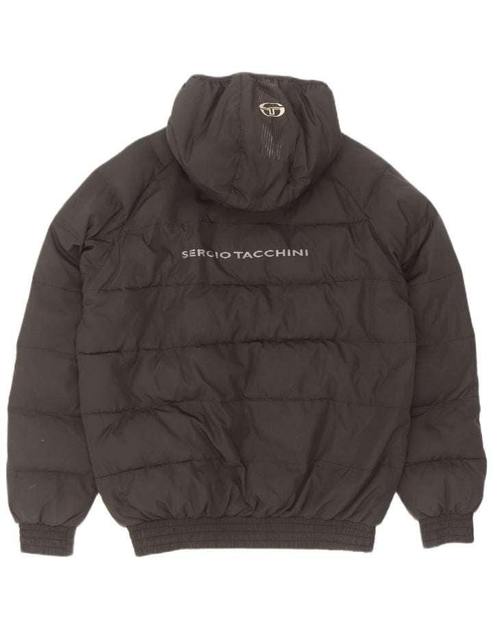 Giacca imbottita grafica da uomo Sergio Tacchini UK 38 poliestere nero medio