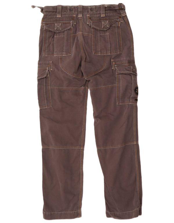 Pantaloni cargo dritti da uomo Aeronautica Militare IT 50 Large W34 L33 Grigio