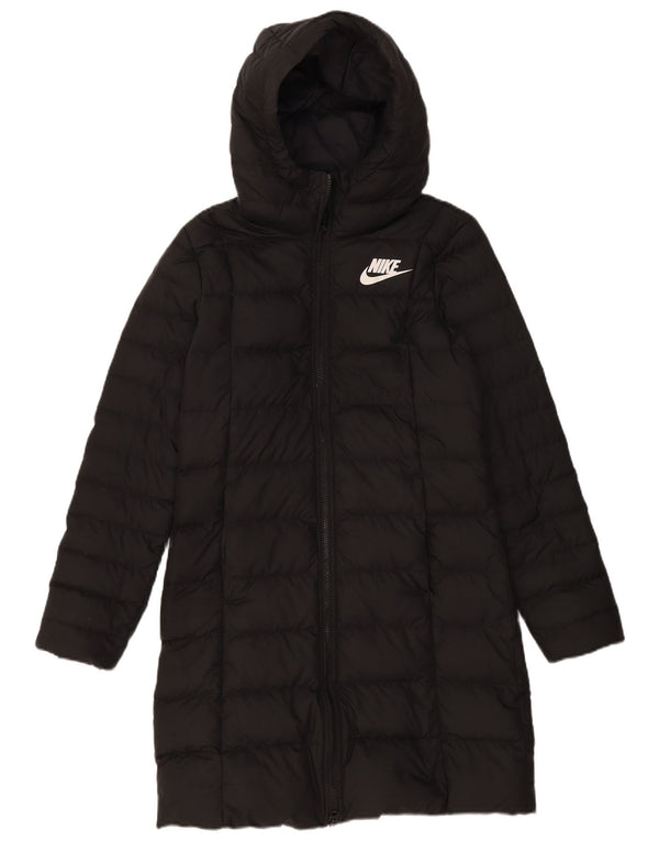 Cappotto imbottito con cappuccio Nike da donna UK 10 piccolo poliestere nero