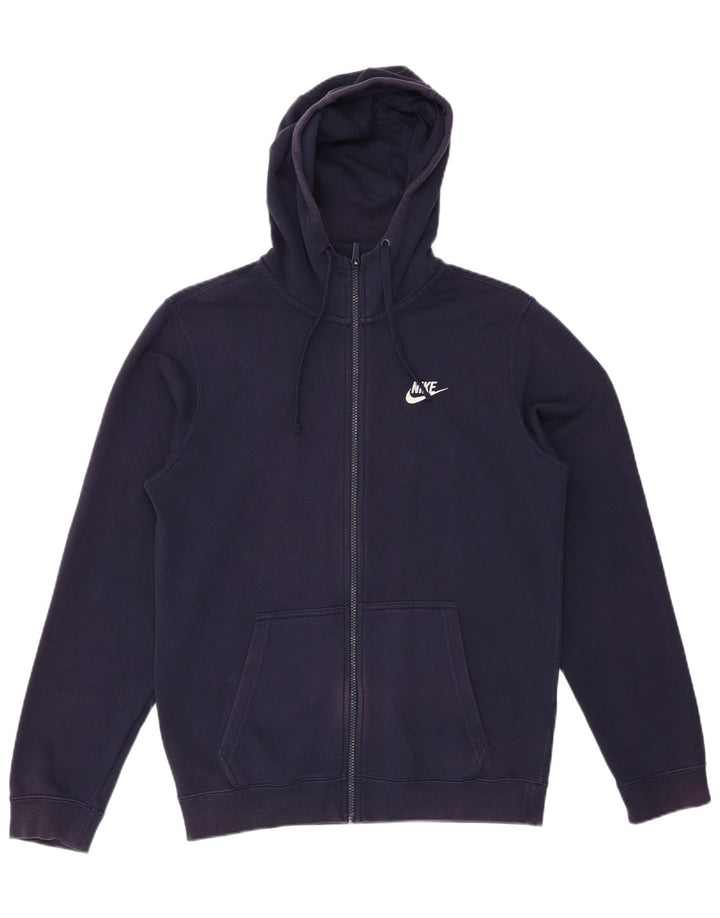 Maglione con cappuccio e zip Nike da uomo piccolo blu navy