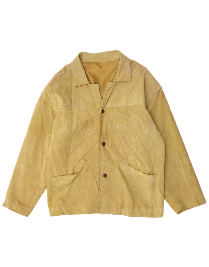 Giacca in pelle scamosciata da uomo Columbus UK 38 giallo medio