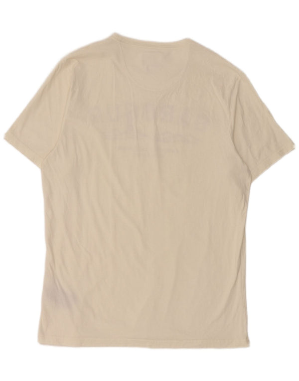 Barbour Uomo T-shirt grafica su misura Top Large in cotone bianco