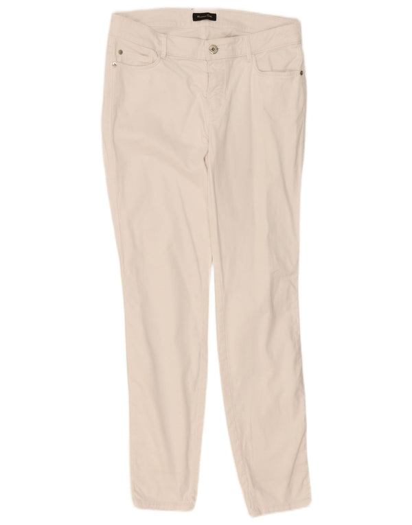 Pantaloni casual skinny da donna Massimo Dutti EU 40 Medium W30 L30 Bianco