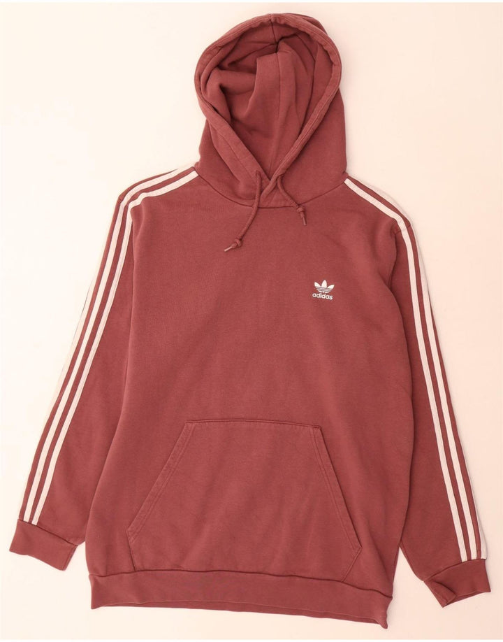 Felpa con cappuccio da uomo Adidas Large in cotone marrone