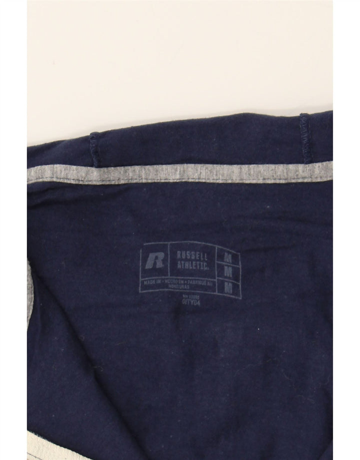 RUSSELL ATHLETIC Womens Zip Hoodie Sweater UK 12 Medium Navy Blue Vintage Russell Athletic and Second-Hand Russell Athletic from Messina Hembry 