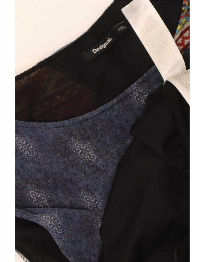 Desigual Abito da donna a linea A con grafica UK 20 2XL Patchwork multicolore
