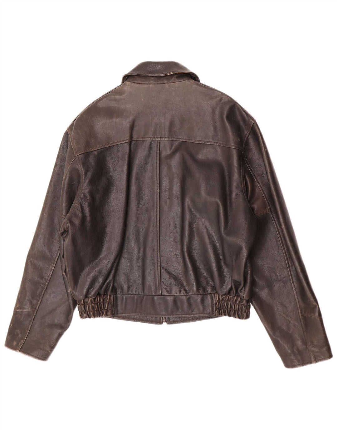 Giacca in pelle da uomo VINTAGE UK 38 Pelle marrone medio