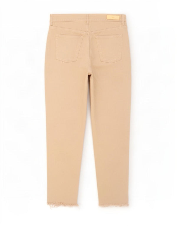 Jeans affusolati a vita alta da donna Zara EU 40 medio W30 L28 cotone beige