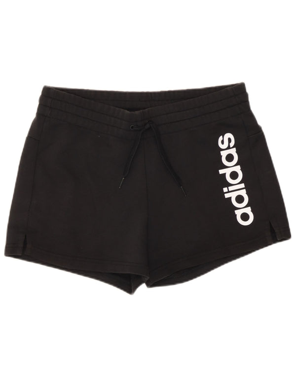 Pantaloncini sportivi Adidas da donna con grafica UK 8/10 Small Black Colourblock Cotton