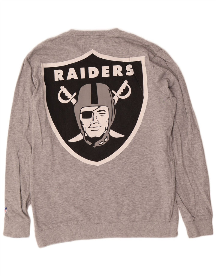 Only & Sons Felpa grafica da uomo Raiders Maglione grigio medio color block