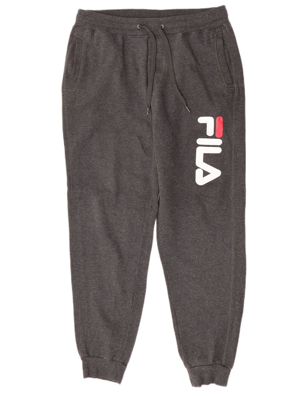 Pantaloni da tuta grafica da uomo Fila Joggers IT 52 Large Grigio Poliestere