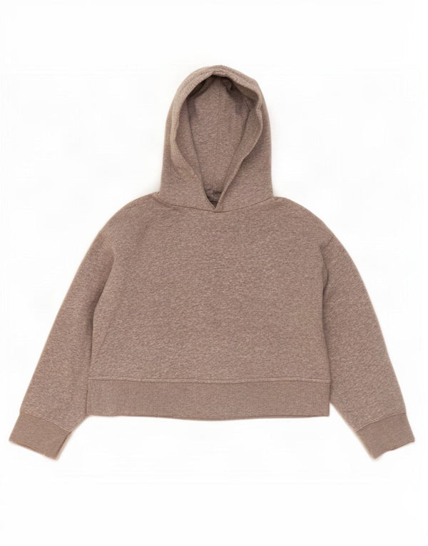 Maglione con cappuccio dalla vestibilità rilassata da donna Zara UK 12 Cotone chiazzato grigio medio
