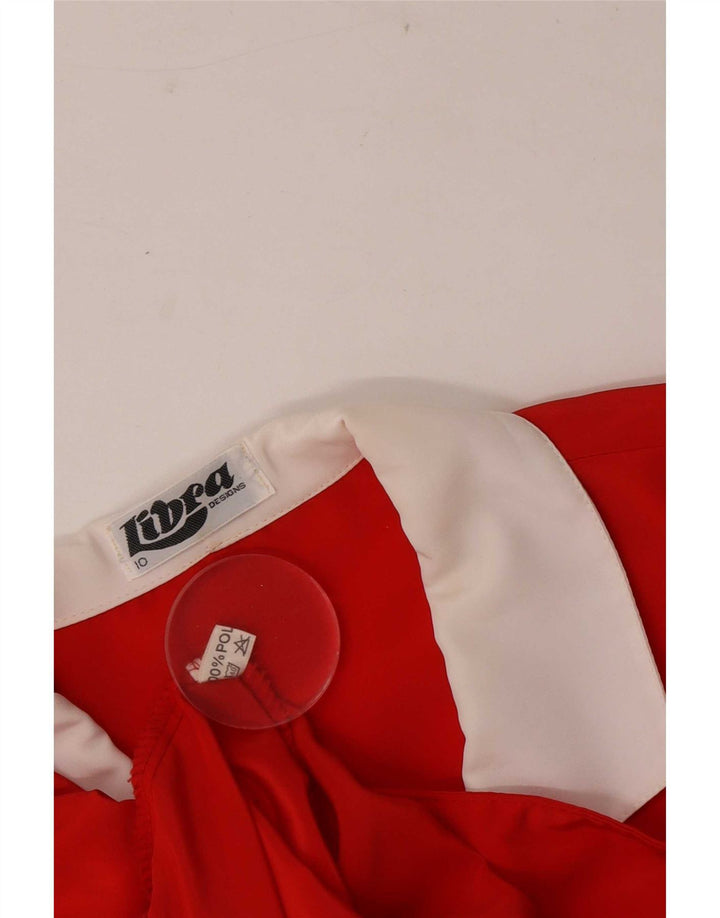 Camicetta da donna con maniche a 3/4 Libra UK 10 Small Poliestere color block rosso