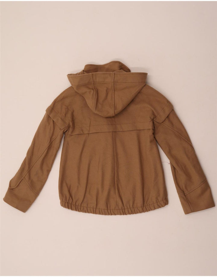 Giubbotto bomber con cappuccio da donna Zara UK 10 piccolo marrone