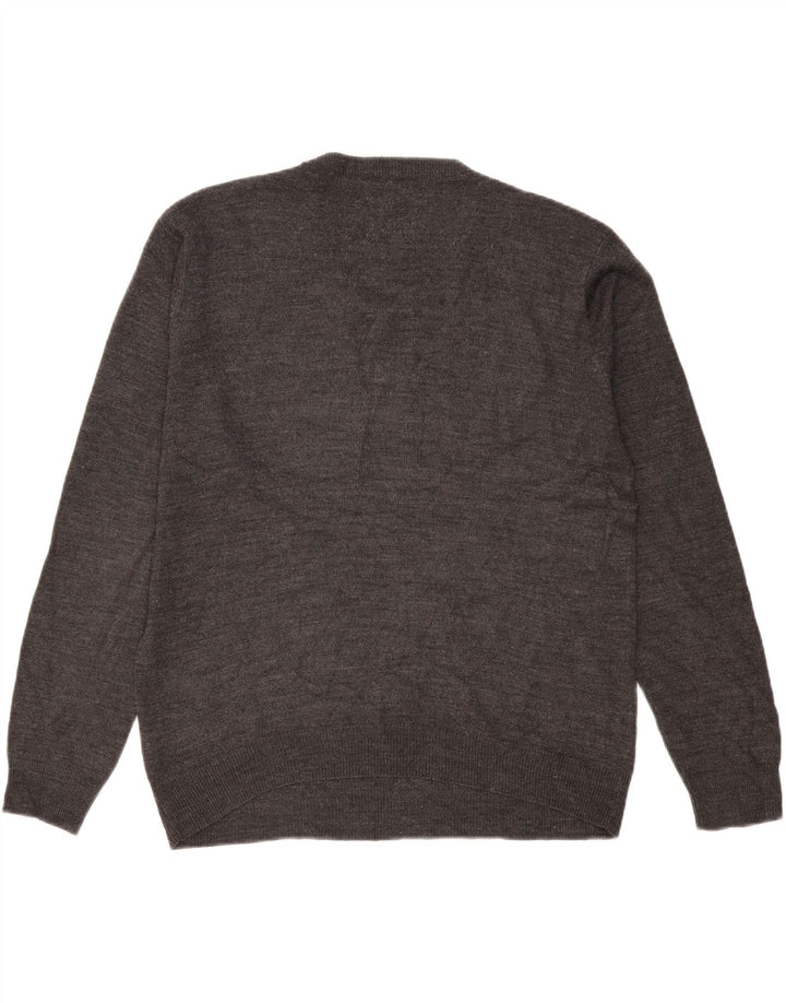 Maglione da uomo con scollo a V Pierre Cardin grande acrilico grigio