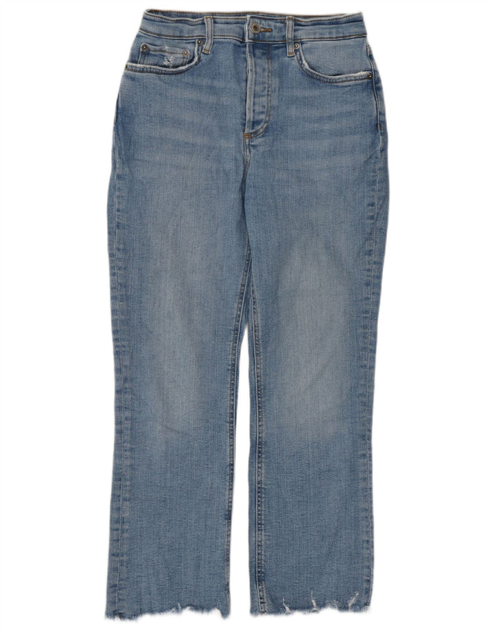 Jeans dritti corti da donna Zara EU 38 piccoli W28 L26 blu