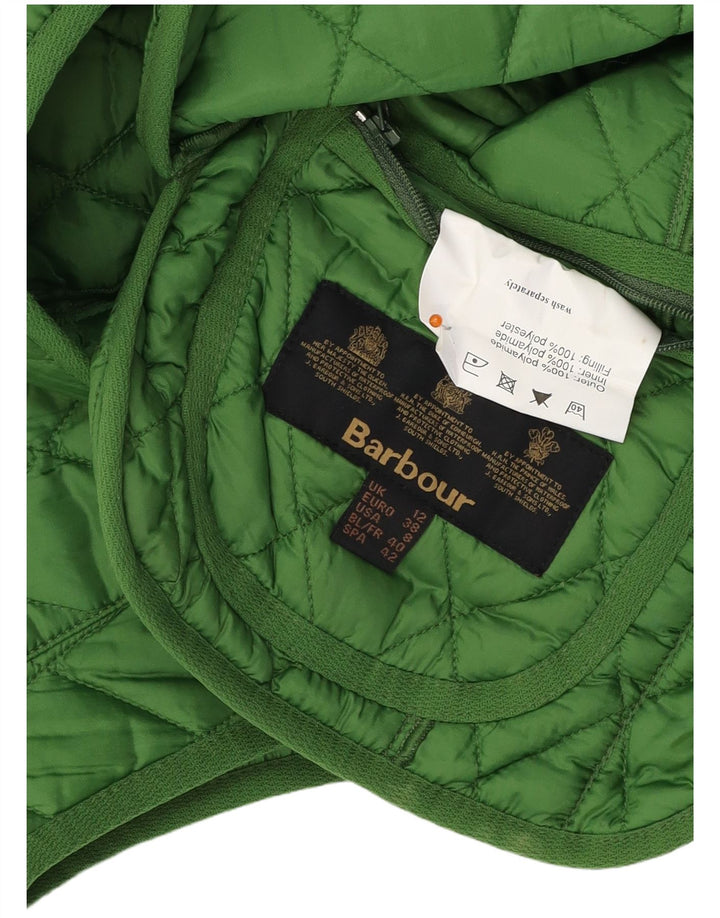 Gilet trapuntato da donna BARBOUR UK 12 poliestere verde medio