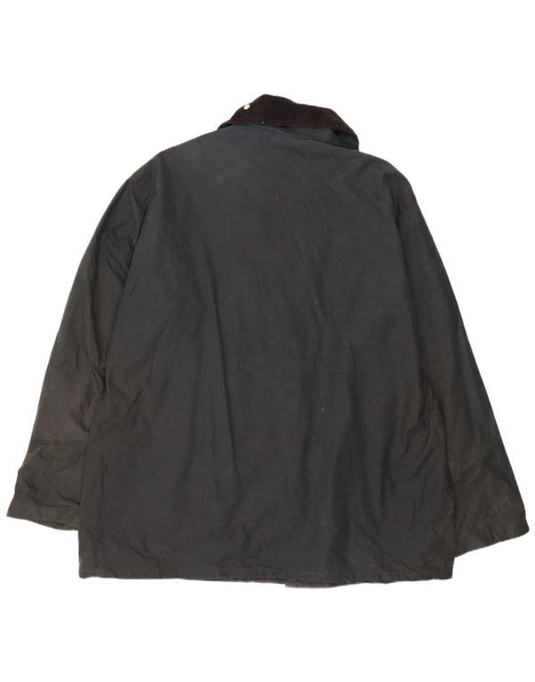 Giacca da uomo in cotone cerato Miller & Simons UK 42 XL nera