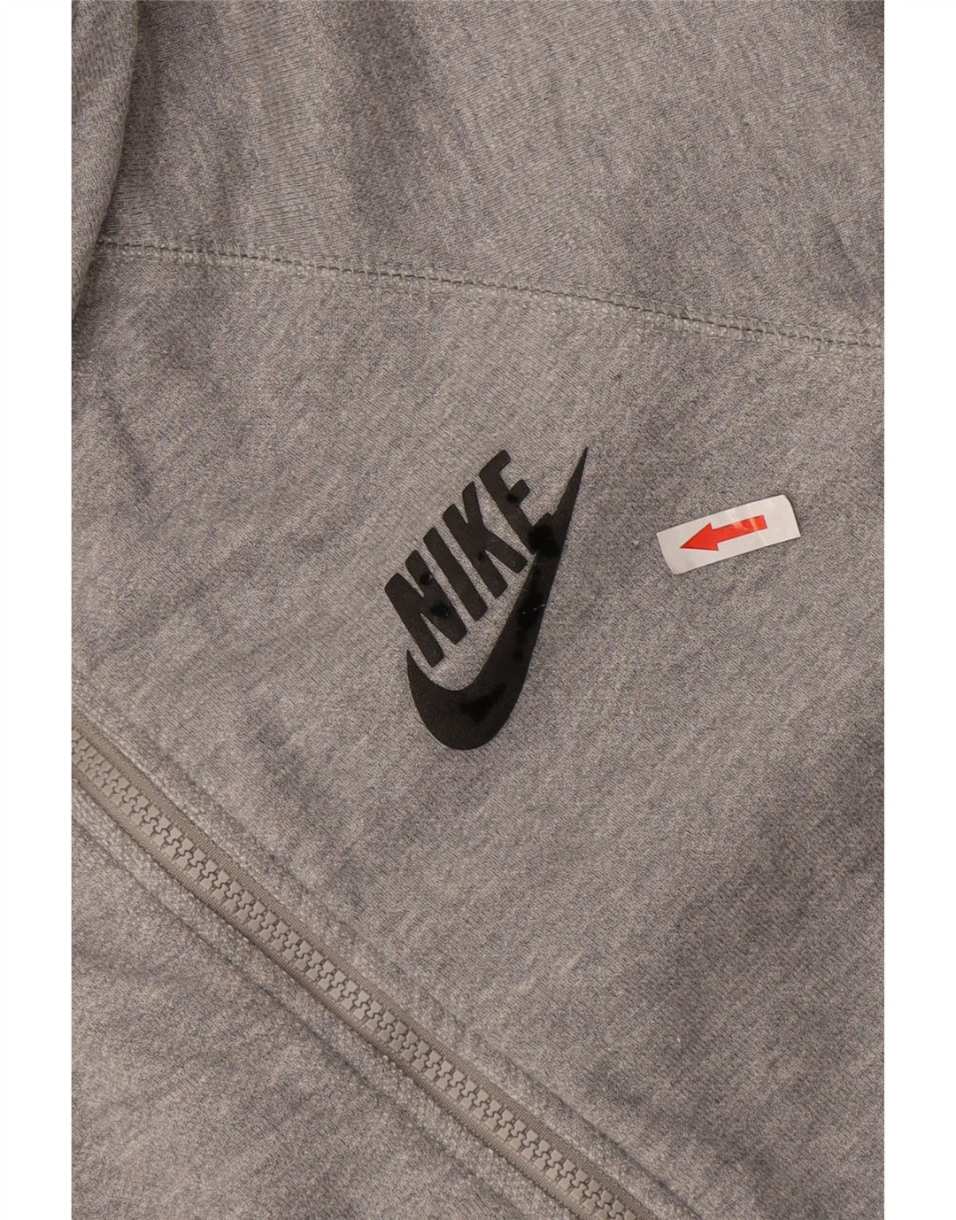 Felpa con cappuccio e zip Nike da uomo, grande, in cotone chiazzato grigio