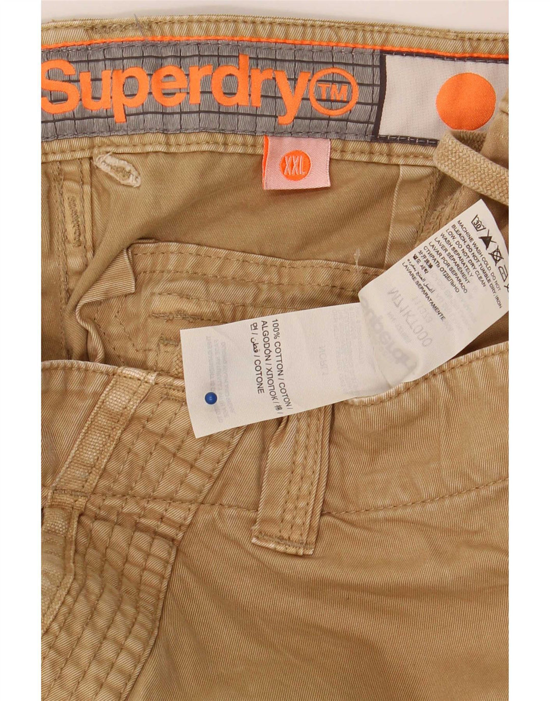 Pantaloncini cargo da uomo Superdry 2XL W40 cotone beige