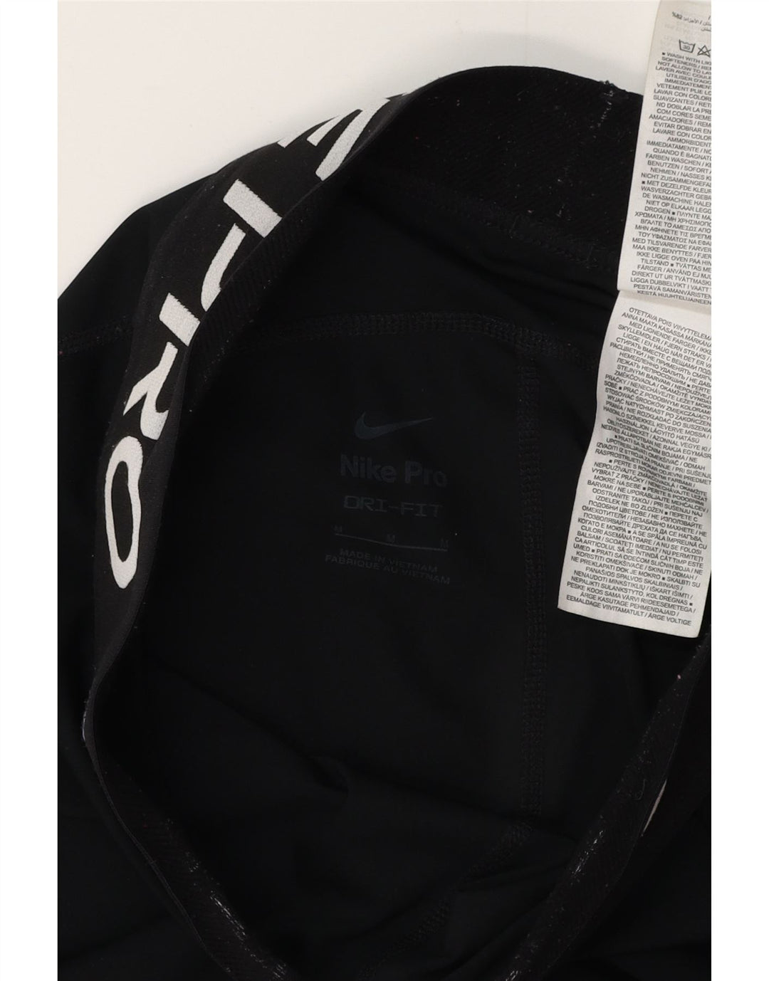 Leggings grafici NIKE Dri Fit da donna UK 12 medio nero poliestere