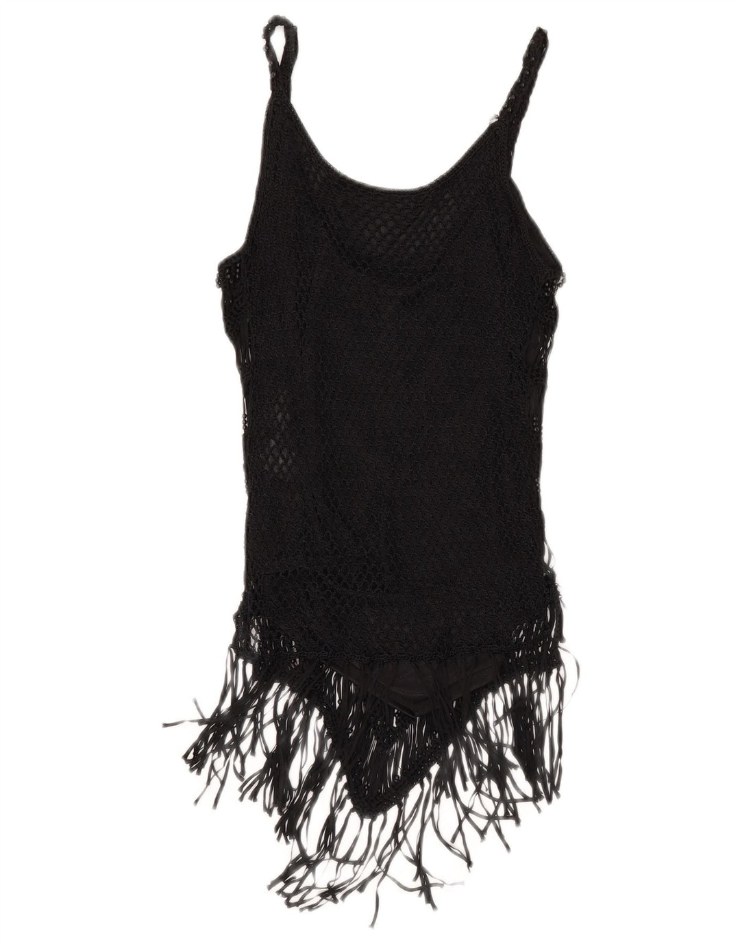 Canotta corta da donna Zara UK 12, rayon nero medio