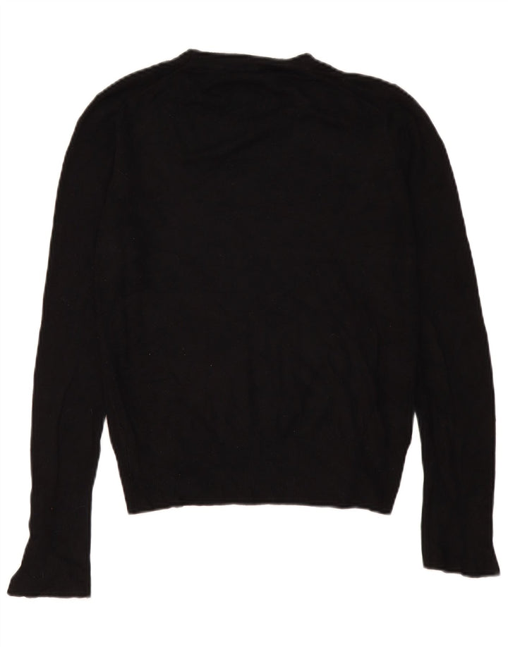 Maglione maglione girocollo da donna Zara UK 14 medio nero