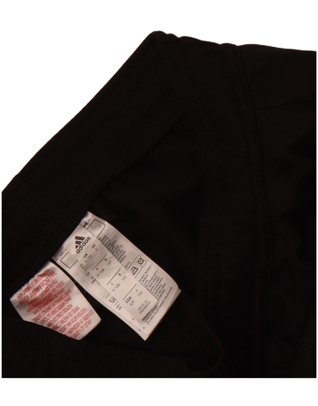 Pantaloni della tuta Adidas Aeroready da ragazzo 9-10 anni in poliestere nero