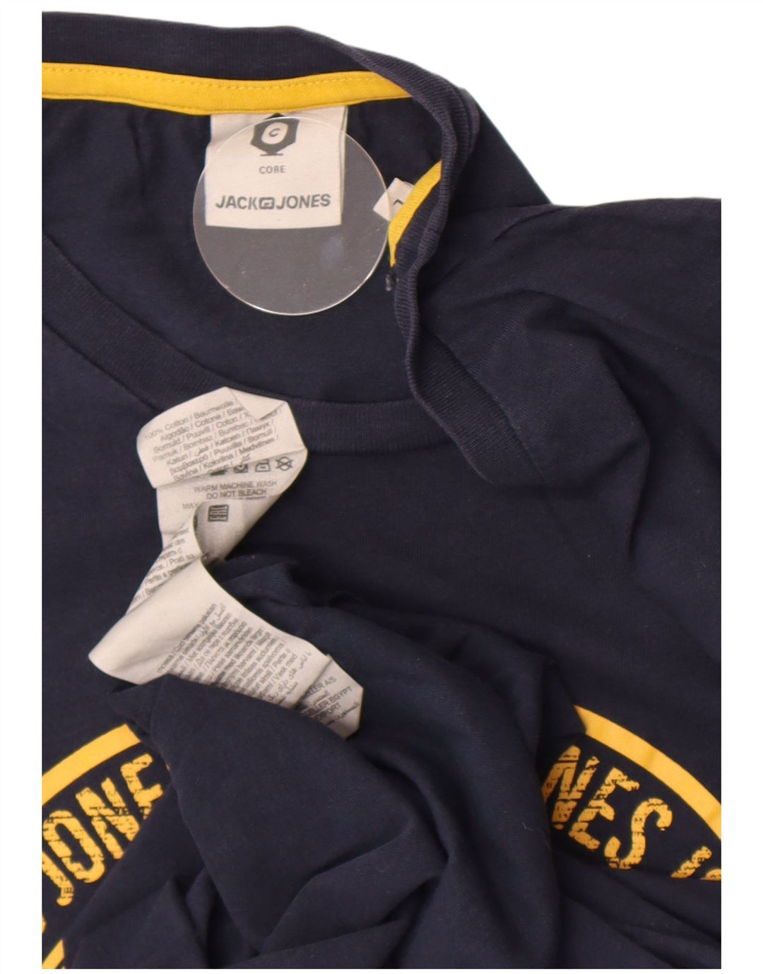 T-shirt grafica da donna Jack & Jones Top grande in cotone blu navy