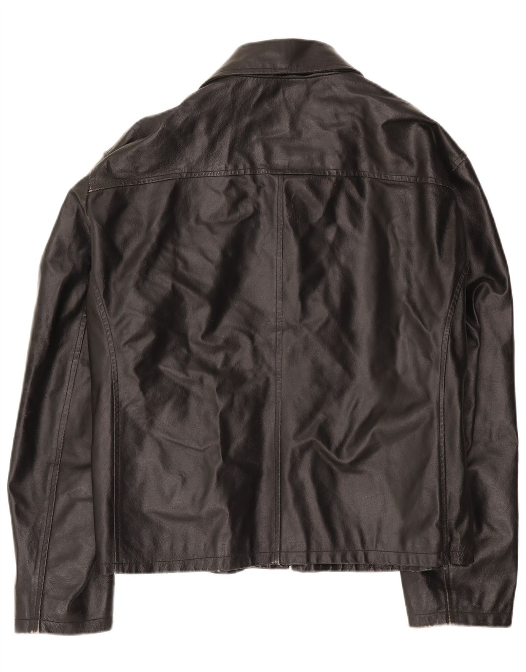 Giacca in pelle vintage da uomo UK 42 XL in pelle nera