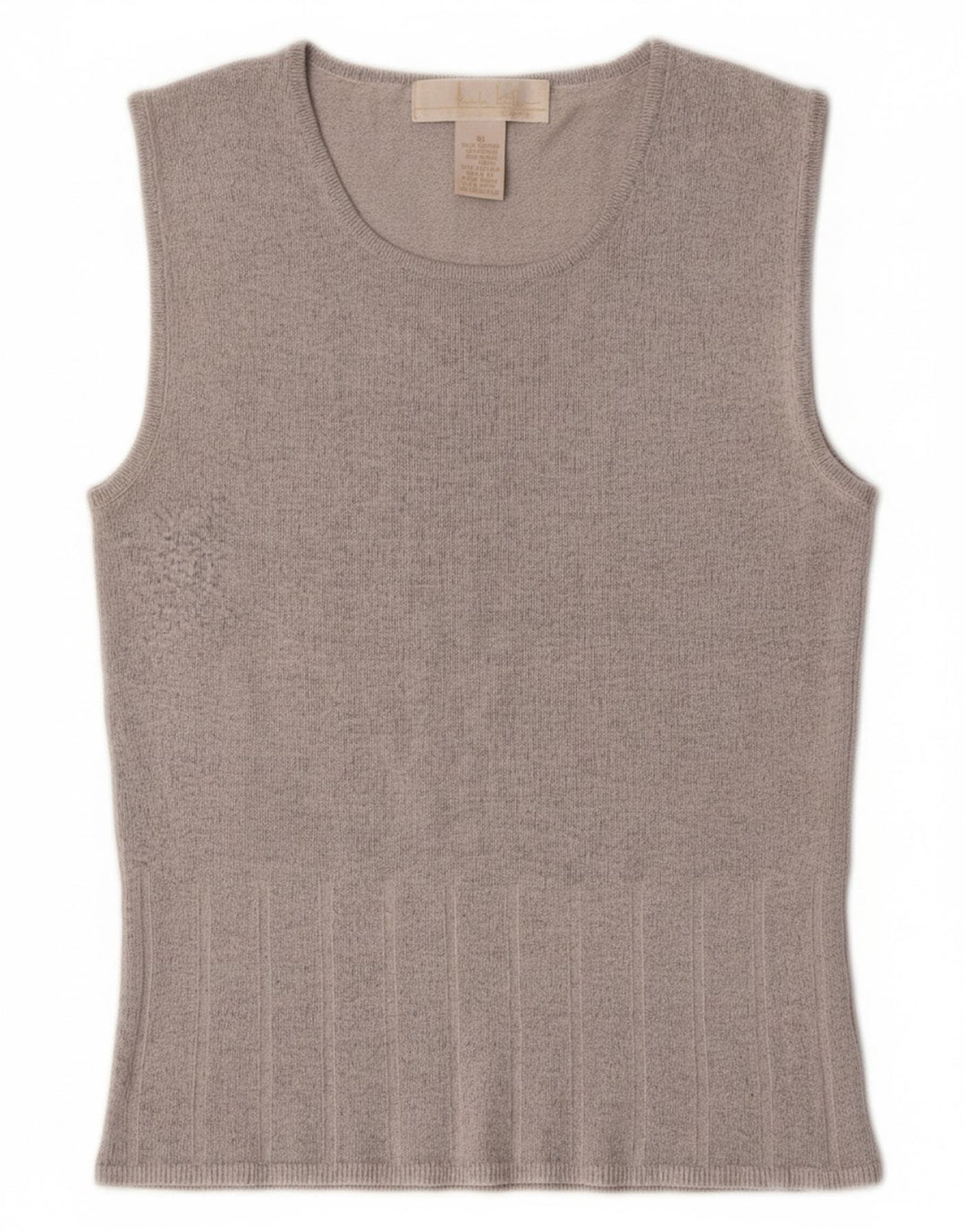 NICOLE MILLER Womens Crop Vest Tank Top UK 12 Medium Grey Rayon