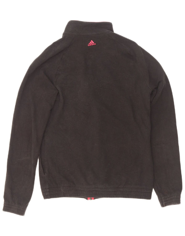Giacca da ginnastica grafica da donna Adidas UK 6 XS nera