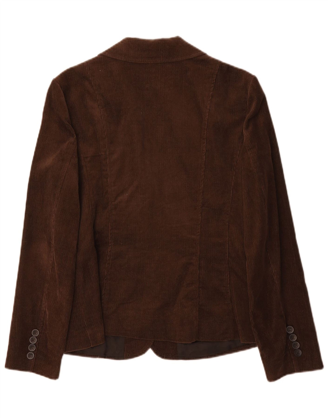 Giacca blazer in velluto a coste a 3 bottoni da donna Zara UK 14 grande cotone marrone