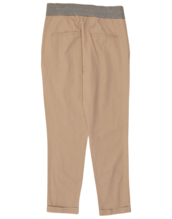 Pantaloni chino slim da donna Zara piccoli W26 L27 cotone color block beige