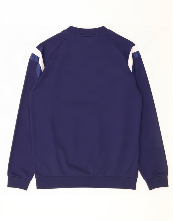 Top Adidas da uomo a manica lunga piccolo in poliestere blu navy