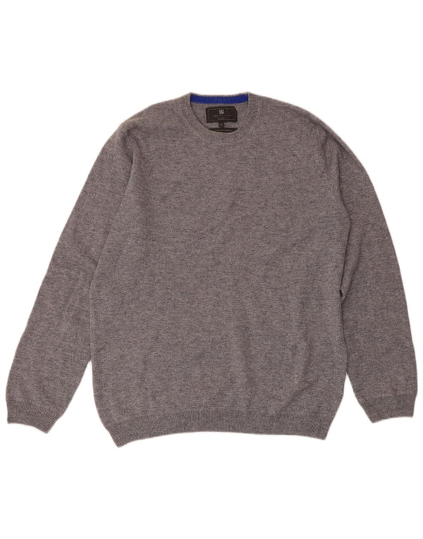 MARKS & SPENCER Maglione maglione girocollo da uomo su misura Grigio medio