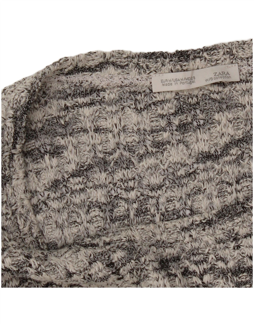 Maglione maglione oversize con scollo a barca da donna Zara UK 14 Grigio medio