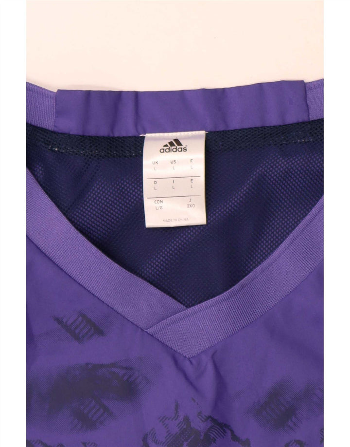 Adidas Uomo Munster Rugby Pullover Tuta Top Large Viola Sport