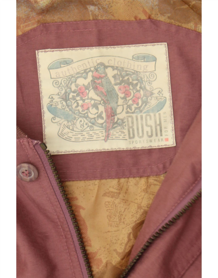 BUSH Mens Bomber Jacket UK 44 2XL Red Vintage Bush and Second-Hand Bush from Messina Hembry 