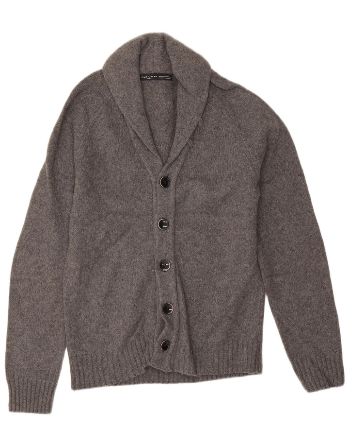 Maglione cardigan da uomo Zara grigio medio