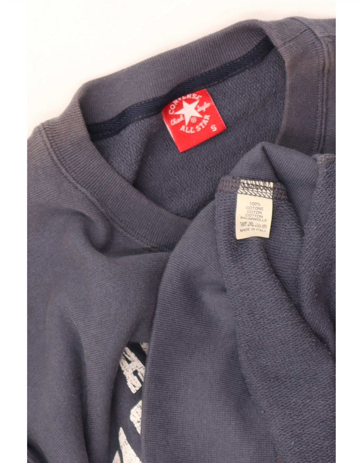 Converse Felpa grafica da uomo Maglione piccolo blu navy Cotone