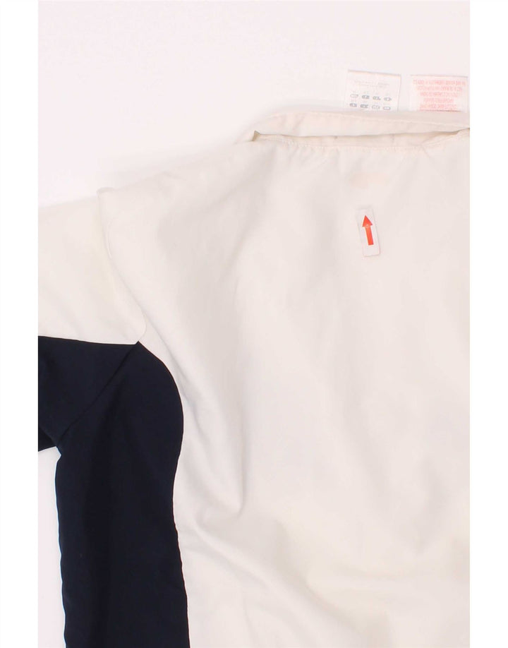 Giacca da tuta da ragazzo Adidas 7-8 anni in poliestere color block bianco