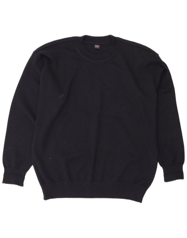 Paul & Shark Mens Yachting Crew Neck Jumper Sweater IT 52 Large Navy Blue