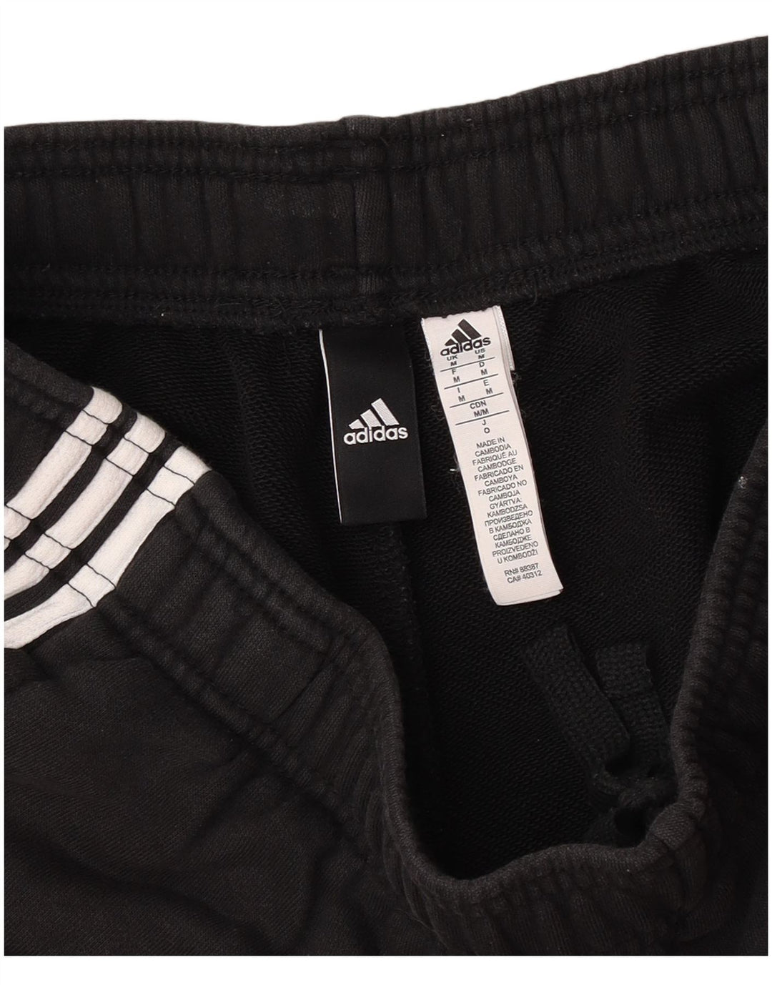 Pantaloncini sportivi Adidas da uomo medio cotone nero