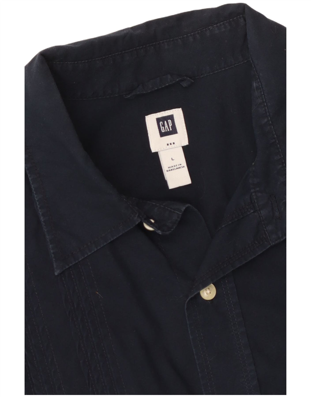 Camicia a maniche corte da uomo Gap Large in cotone blu navy
