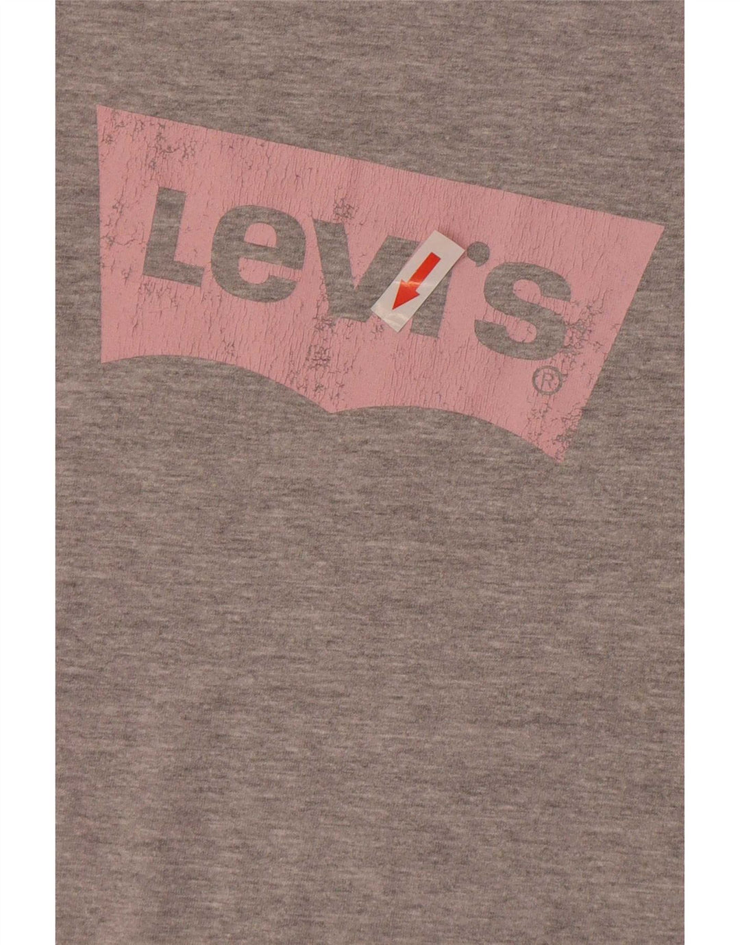 T-shirt grafica da donna Levi's Top UK 12 Cotone screziato grigio medio
