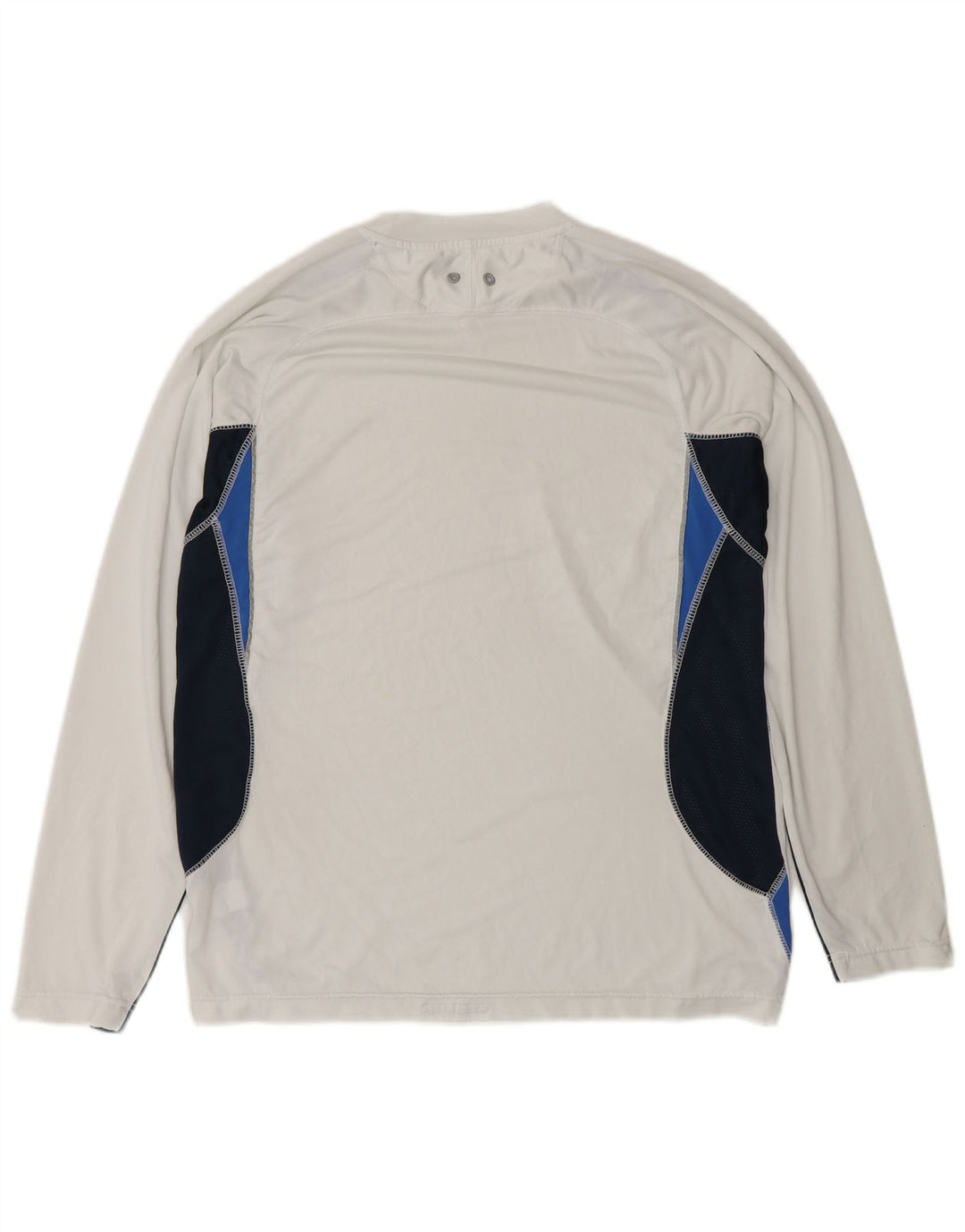 Champion Maglia da uomo vestibilità ampia a maniche lunghe piccola in poliestere color block bianco