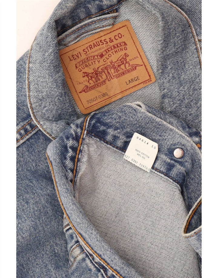 Giacca di jeans da uomo Levi's UK 40 grande cotone blu