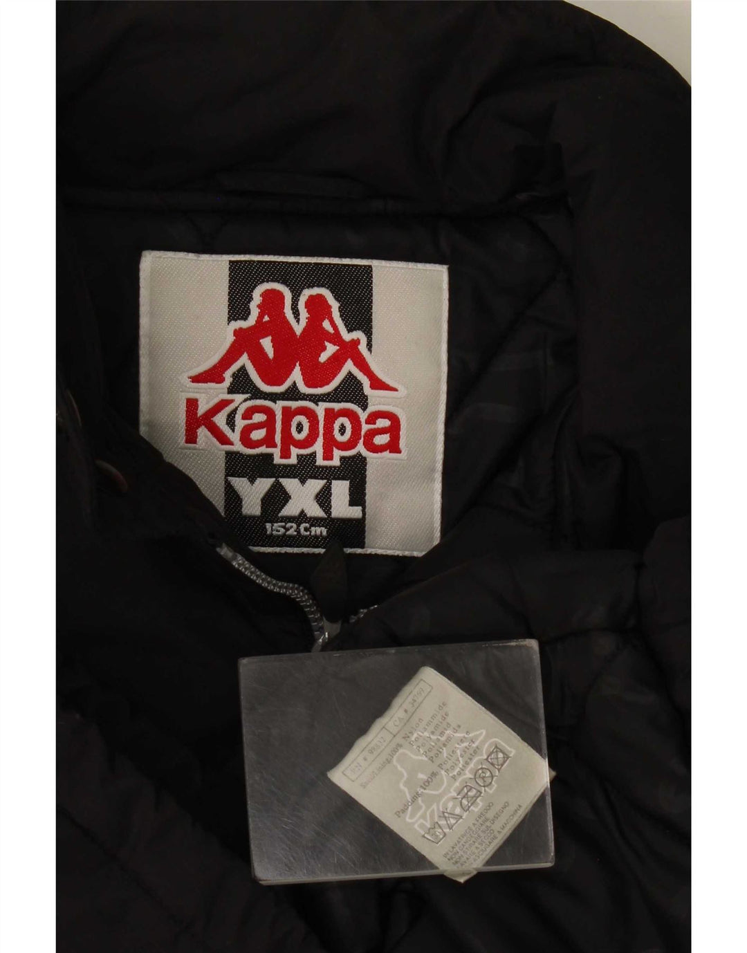 Giacca a vento grafica da ragazzo Kappa 12-13 anni XL Black Colourblock