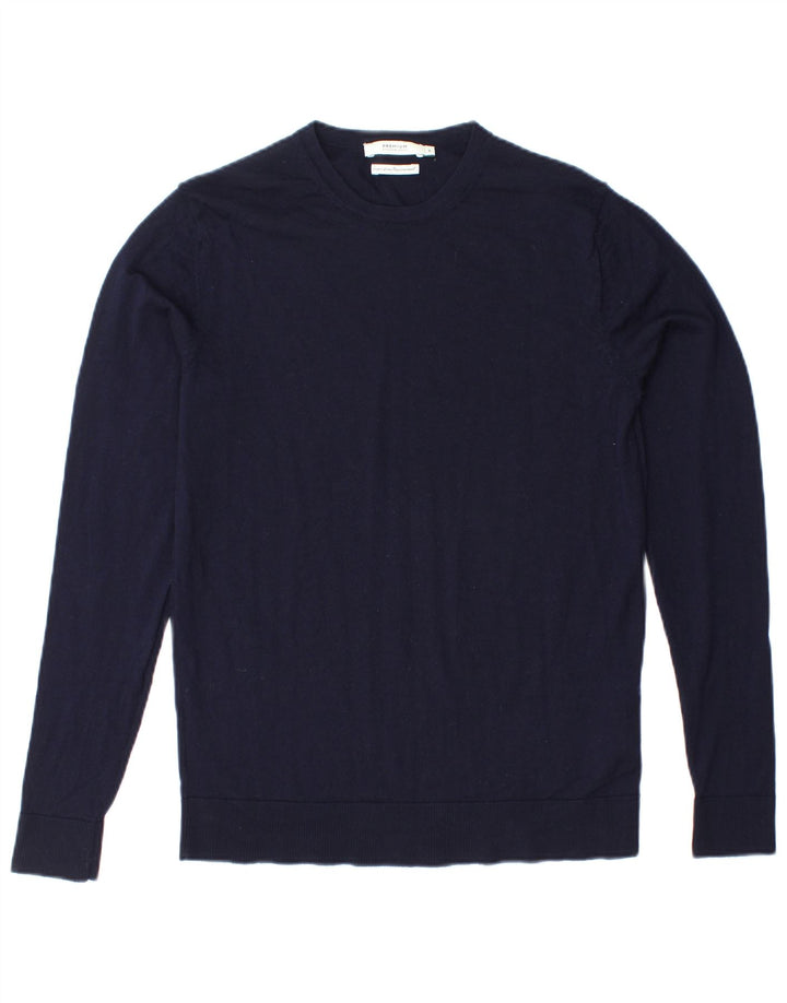 JACK & JONES Maglione maglione girocollo da uomo piccolo in lana blu navy